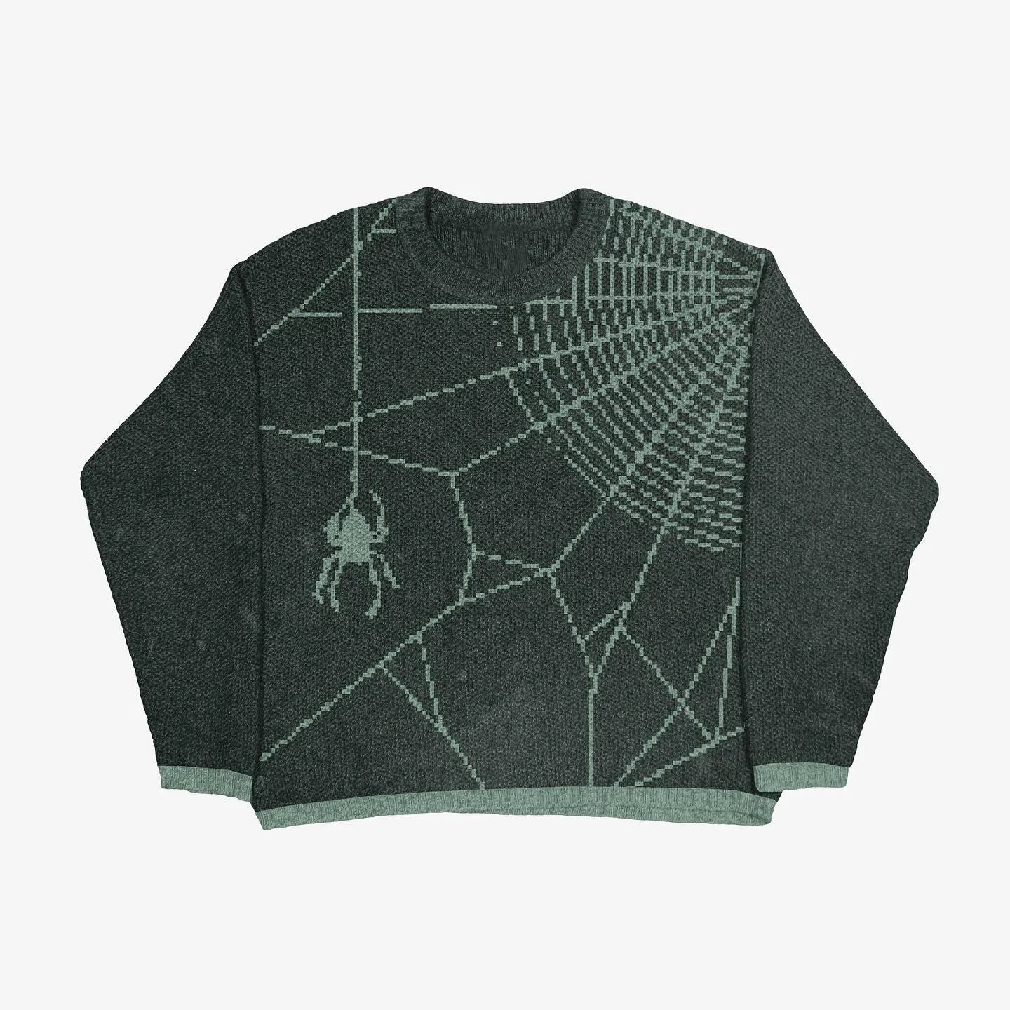 Men and Women'S Hip Hop Knitted Sweater, Harajuku Fashion, Spider Boy Pattern Printed Loose Top, Casual Street Wear Pullover, 20