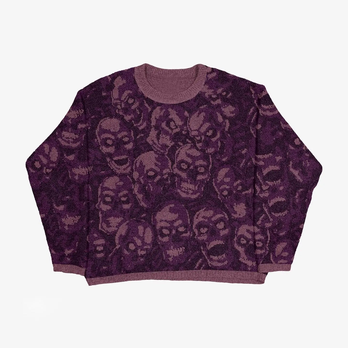 Men and Women'S Hip Hop Knitted Sweater, Harajuku Fashion, Spider Boy Pattern Printed Loose Top, Casual Street Wear Pullover, 20