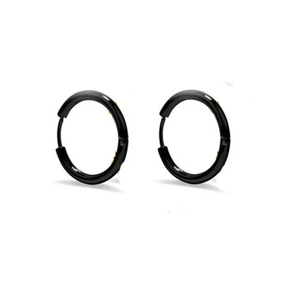 1 Pair Punk Black Multiple Styles Stainless/Titanium Steel Stud Earrings for Men and Women Gothic Street Pop Hip Hop Ear Jewelry
