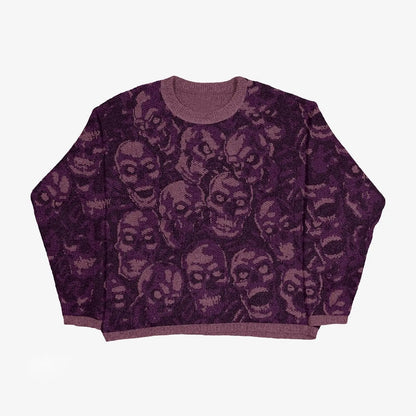 Men and Women'S Hip Hop Knitted Sweater, Harajuku Fashion, Spider Boy Pattern Printed Loose Top, Casual Street Wear Pullover, 20