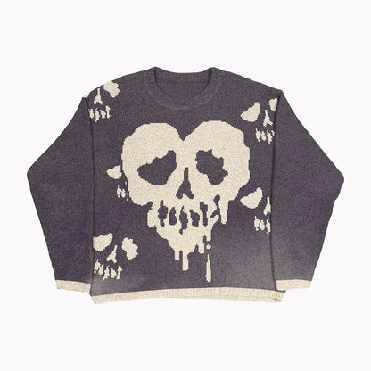 Men and Women'S Hip Hop Knitted Sweater, Harajuku Fashion, Spider Boy Pattern Printed Loose Top, Casual Street Wear Pullover, 20