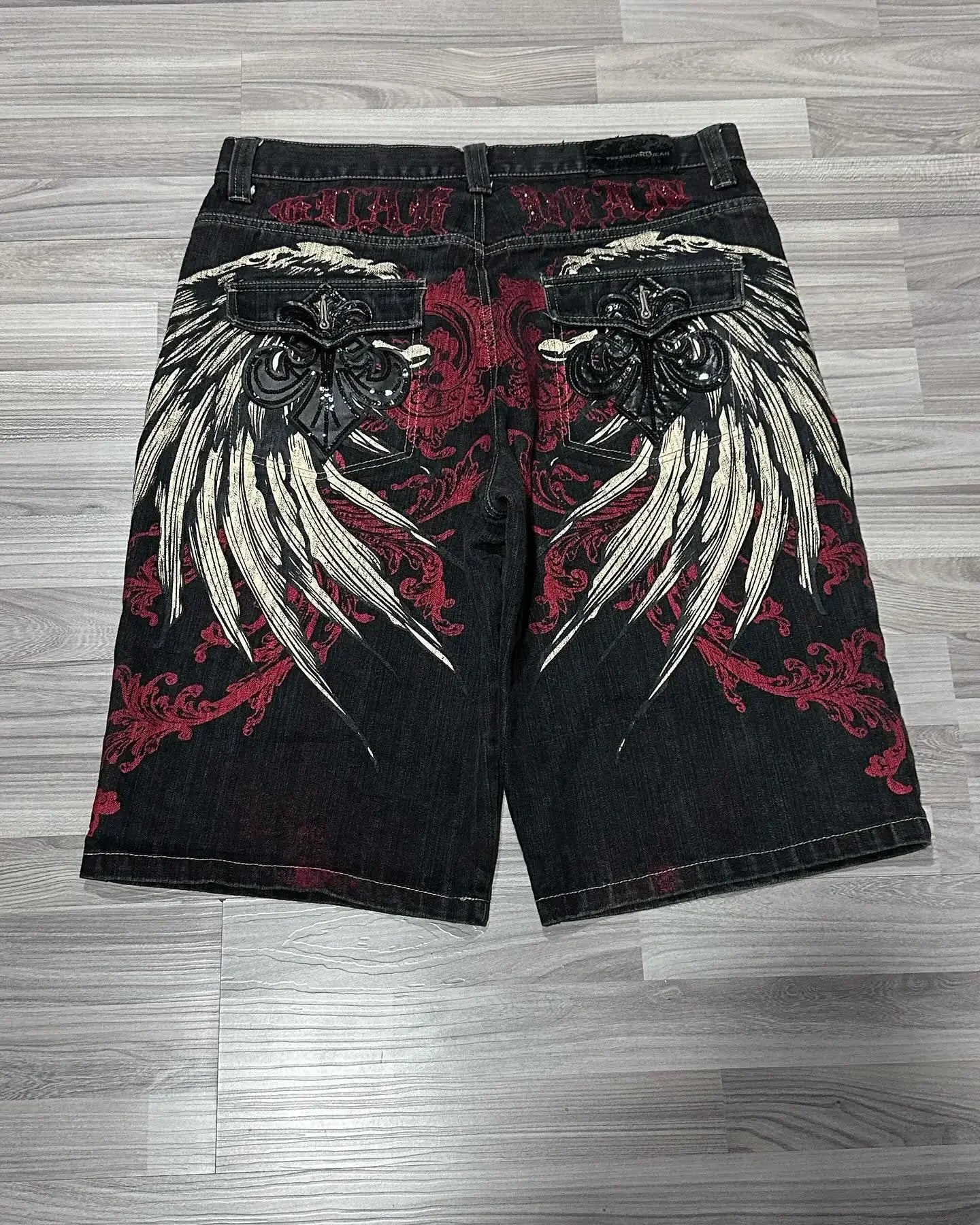 Retro Southpole Jeans Skull Watermark Loose Jeans Men Women Y2K Harajuku Gothic Hip Hop Skateboard Pants Street Wear Mom Jeans